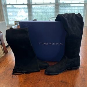 Stuart Weitzman Loland over the knee black suede boots. Size 6 1/2
